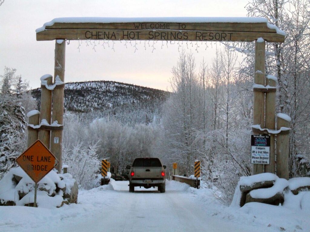 Welcome to Chena Hot Springs. Photo by: Travis