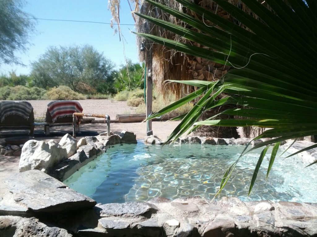 Sunset pool at El Dorado Hot Springs in Tonopah, AZ. Photo: el-dorado.com