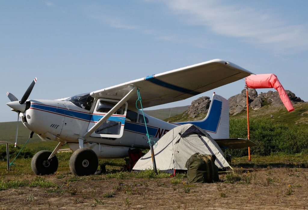 Charter planes can drop you off a short walk away from the hot springs. Photo by: Bering Land Bridge NP