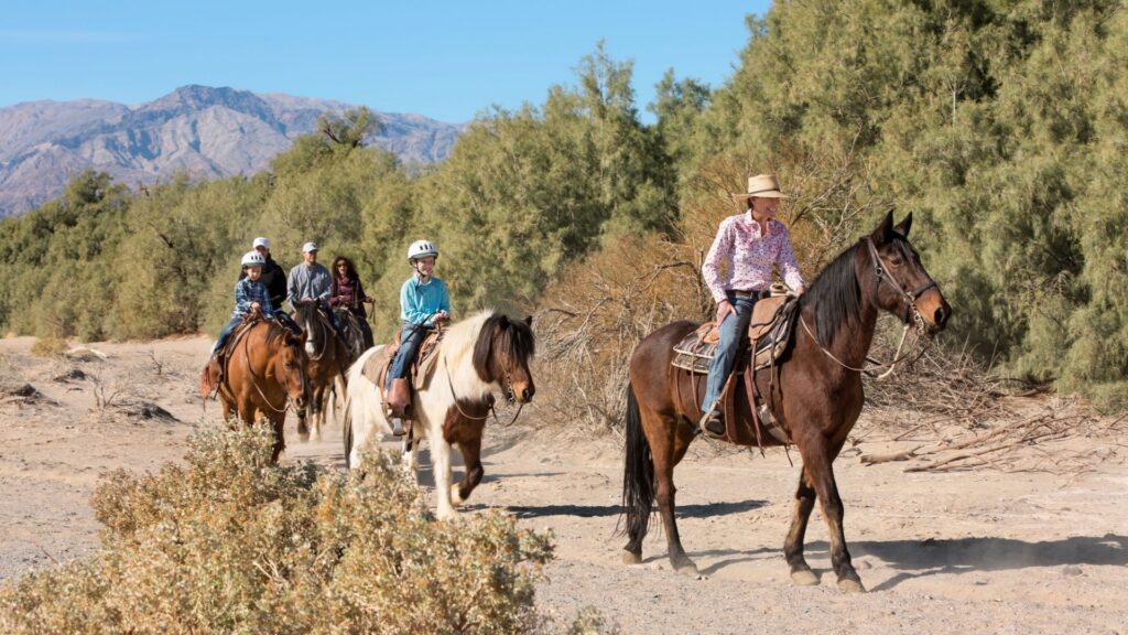 Horseback rides! Family Fun at Death Valley