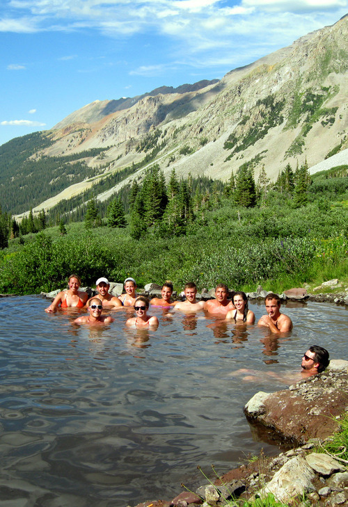 The beauty of Conundrum Hot Springs in different seasons