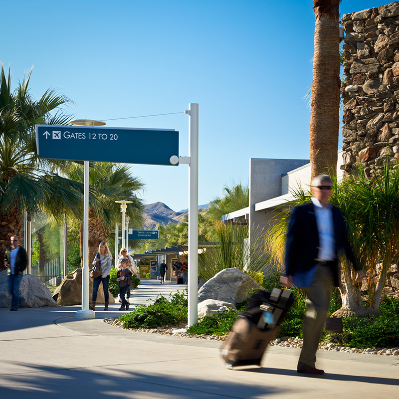 Palm Springs International Airport just 17-minute drive to the resort