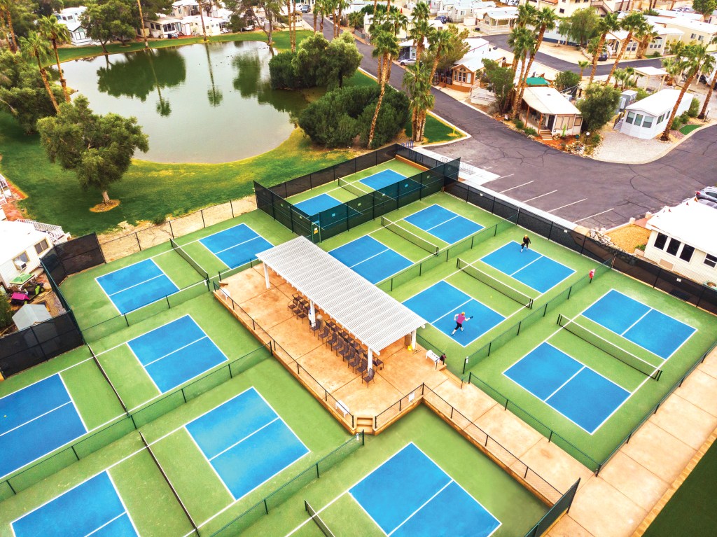 Pickleball courts at Sky Valley Resort